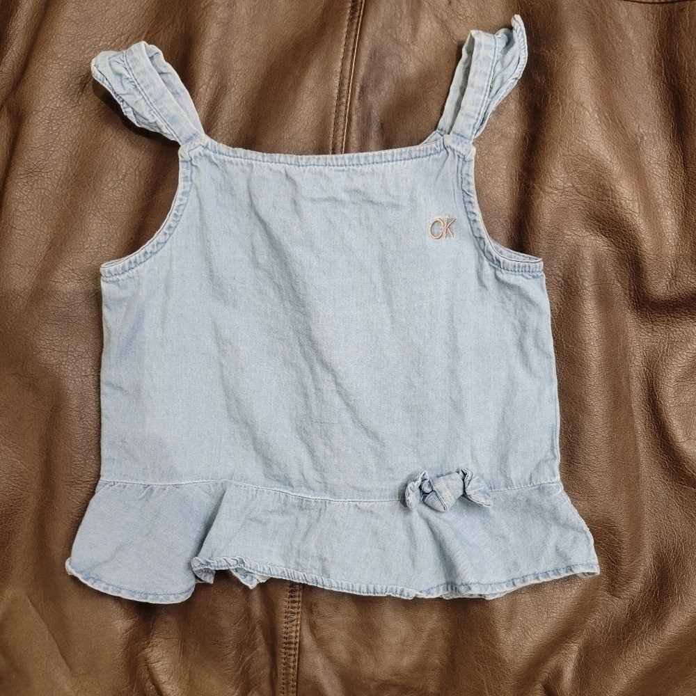 Calvin Klein kids Girls Jeans Size 5 Sleeveless Top Blue